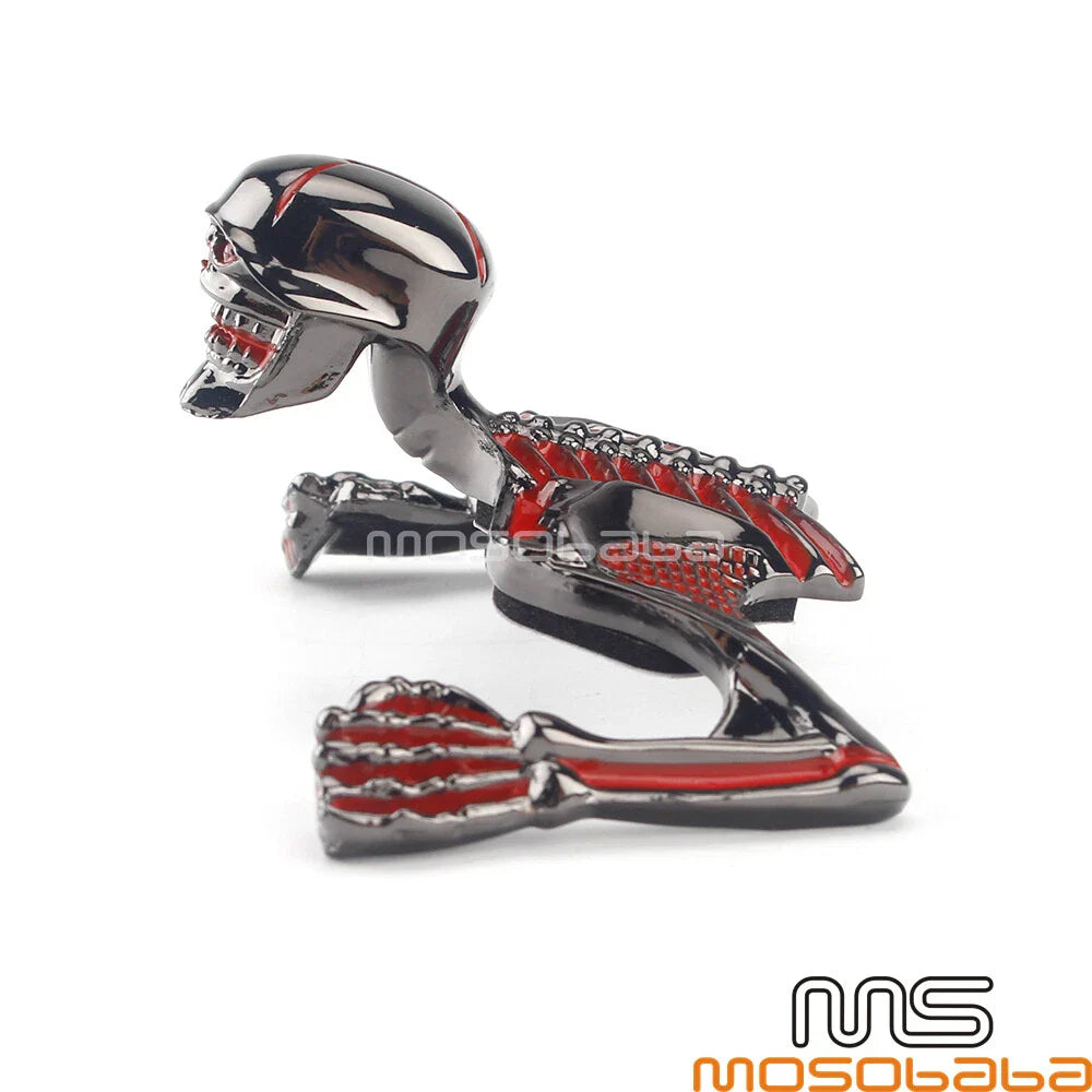 Titanium Red Headlight Visor Skull Decor for Harley Ornament