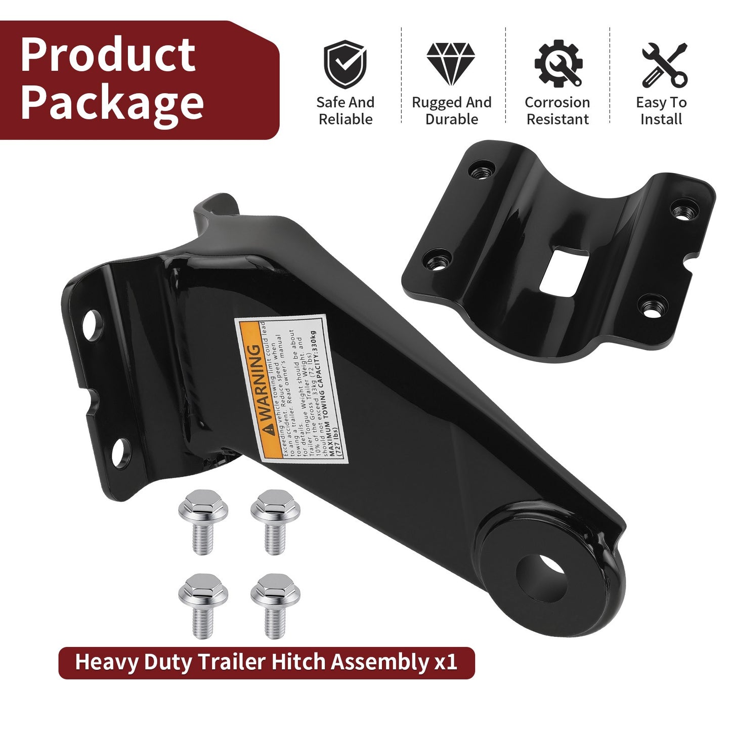 Heavy Duty Trailer Hitch for Suzuki Ozark 250 (2002–2016)