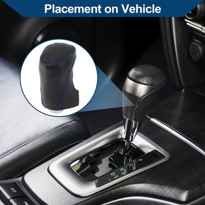 1 Pc Gear Shift Knob Cover for Chevrolet Malibu (2016–2023) Carbon Fiber Blue