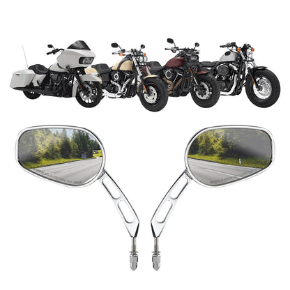 Chrome Rear View Mirrors for Harley Touring Road Electra Street Glide (1994-2022)
