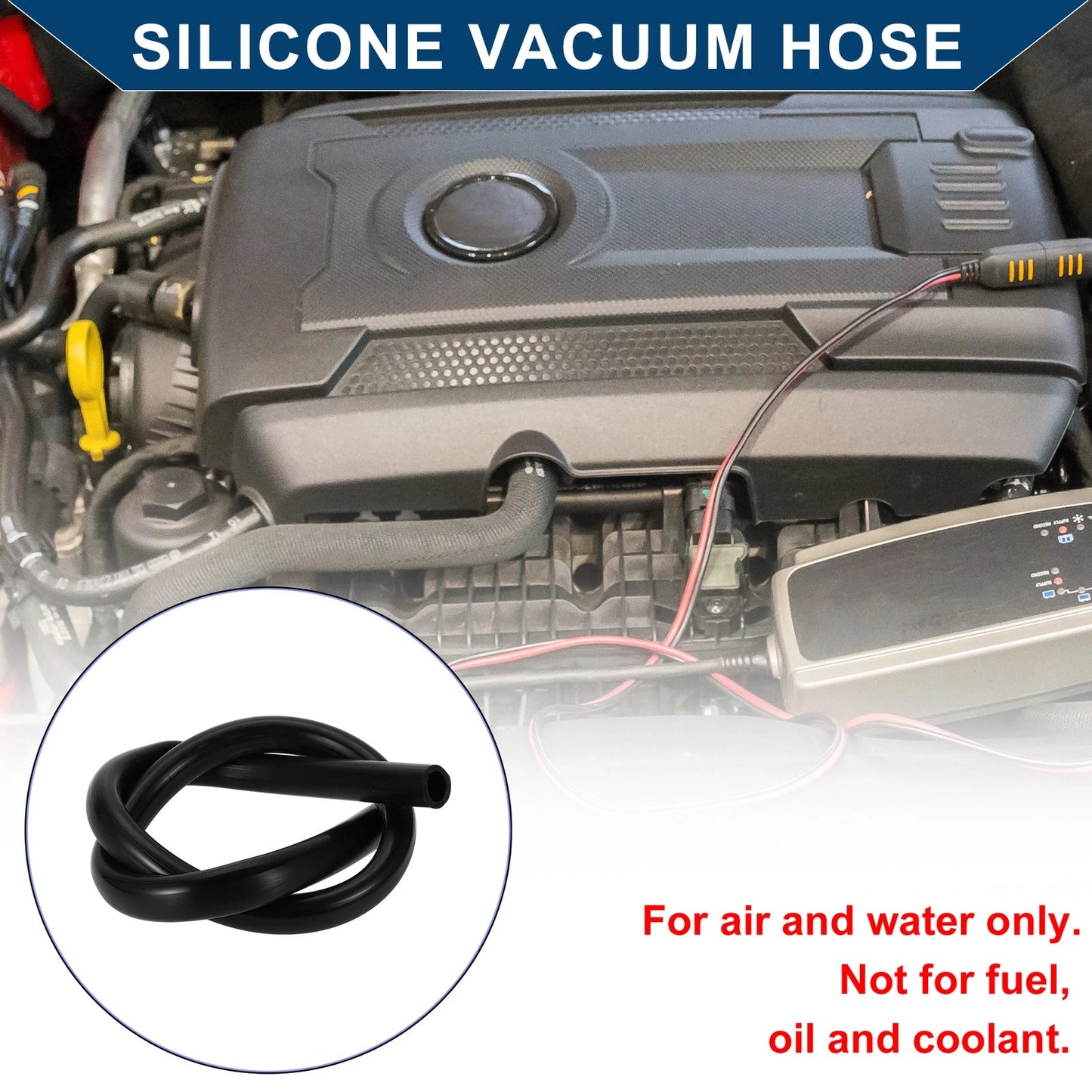 3.3FT 5/8" Silicone Vacuum Tubing Hose for Air and Water (16mm ID, 3.5mm Thickness)