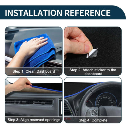 Dashboard Cover Mat for Honda FREED GB5/6/7/8 2016-2024 Protector Black Blue