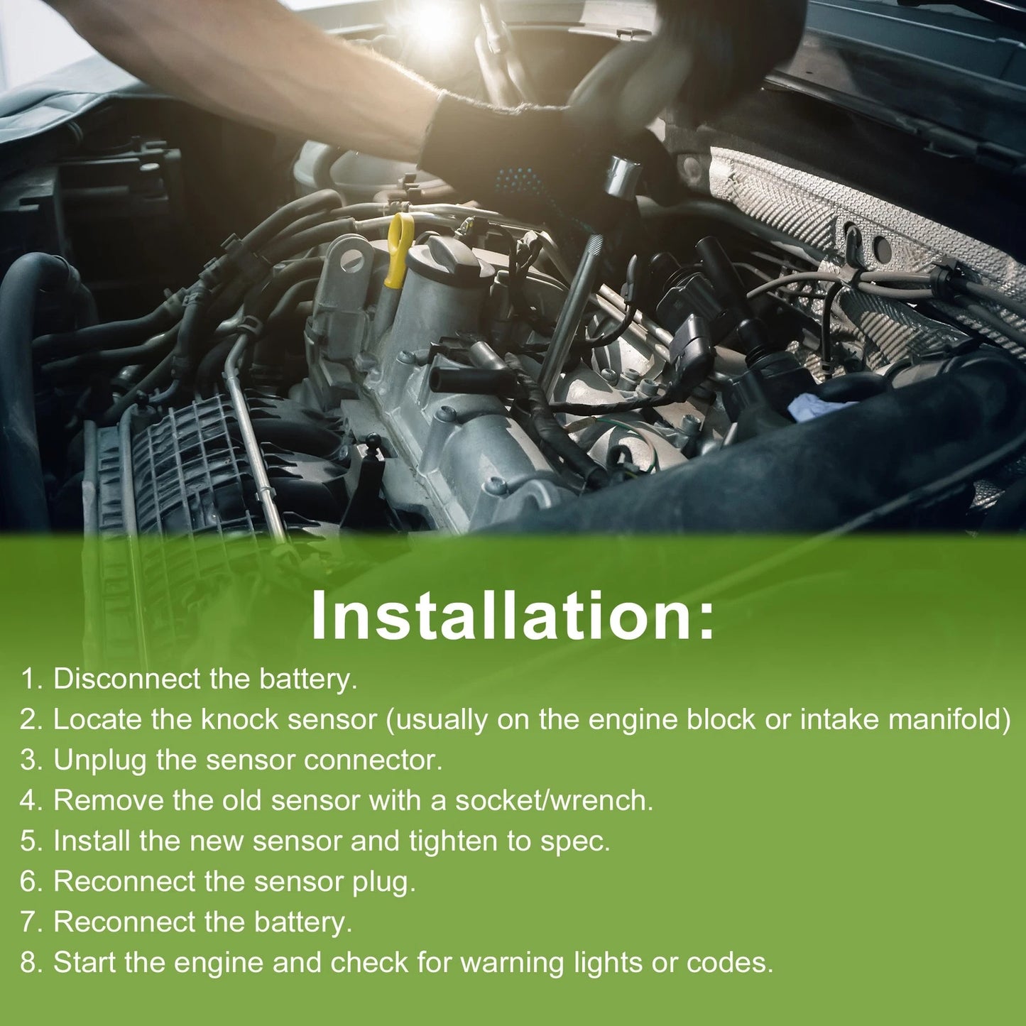 1 Pc Ignition Knock Sensor for Honda Accord (2005-2007)