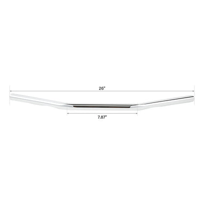 26 Wide 1 Fat Handlebar for Harley Softail Dyna Cafe Racer Chrome