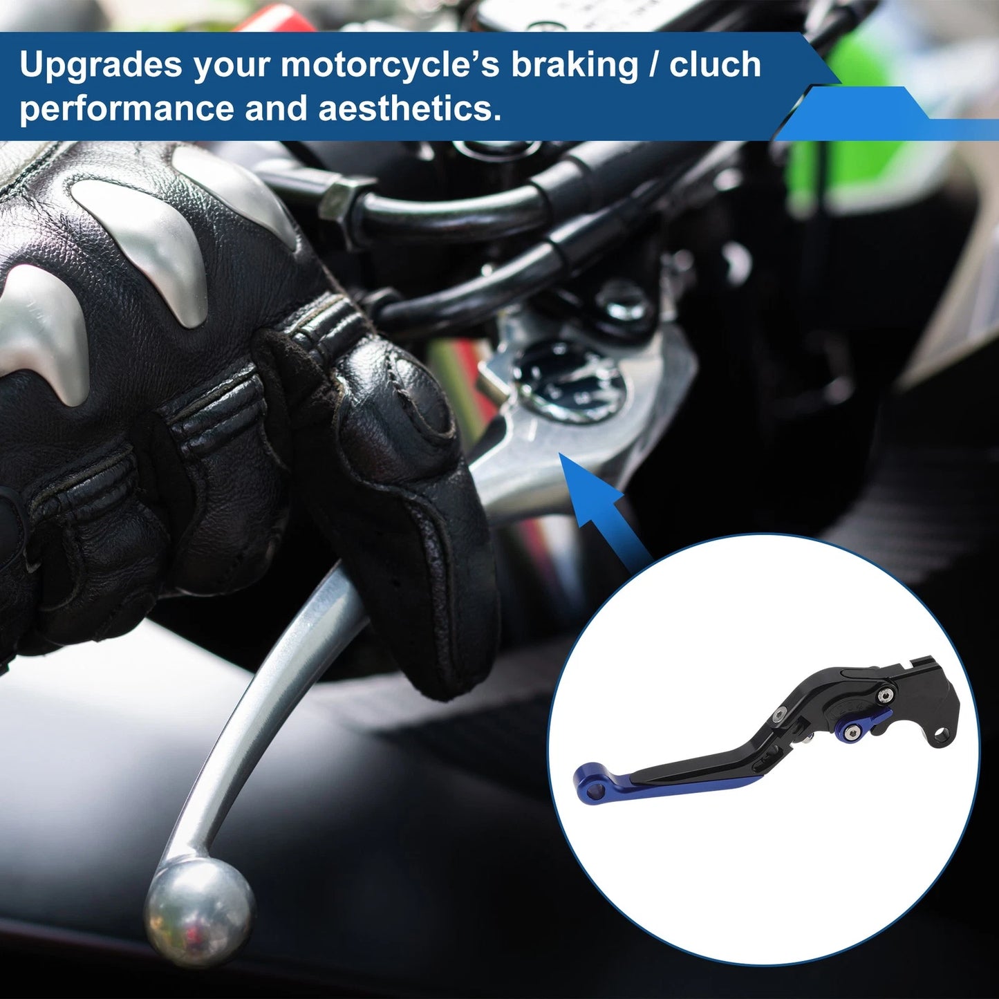Adjustable Brake Clutch Levers for Yamaha MT125 (2014–2021) Black Blue