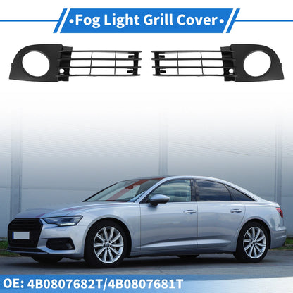 1 Pair Fog Light Grills for Audi A6 C5 (2002–2005) No. 4B0807682T/4B0807681T