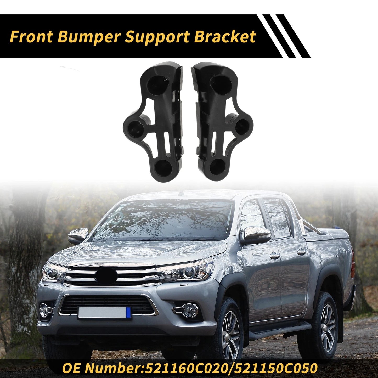 Pair Front Bumper Support Bracket for Toyota Tundra (2007–2013) No.521160C020