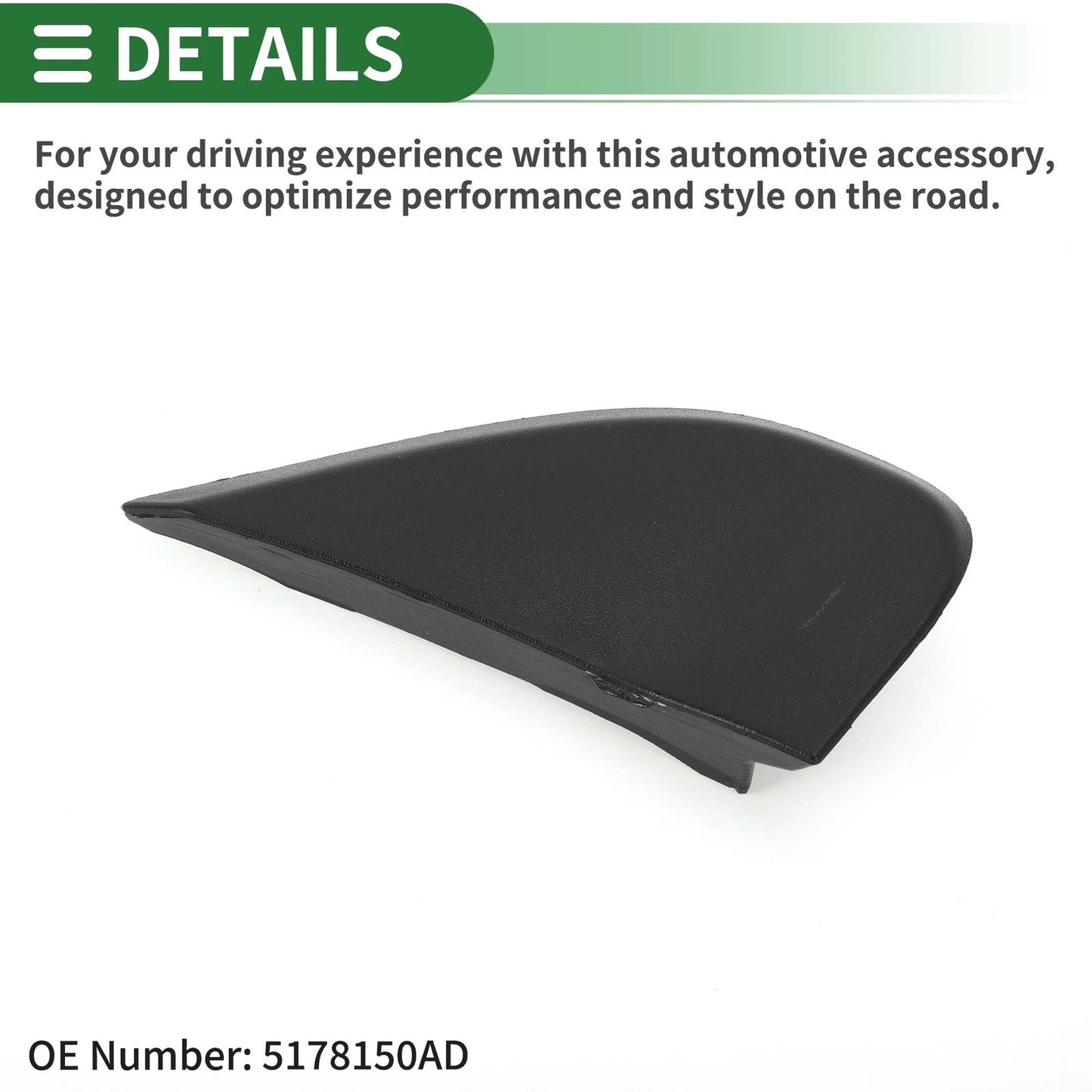 Front Right Side Pillar Corner Triangle Trim for Dodge Journey (2009–2020) No. 5178150AD