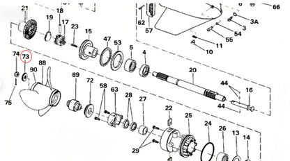 Propeller Shaft Spacer for OMC Johnson Evinrude (Year Range Not Specified)