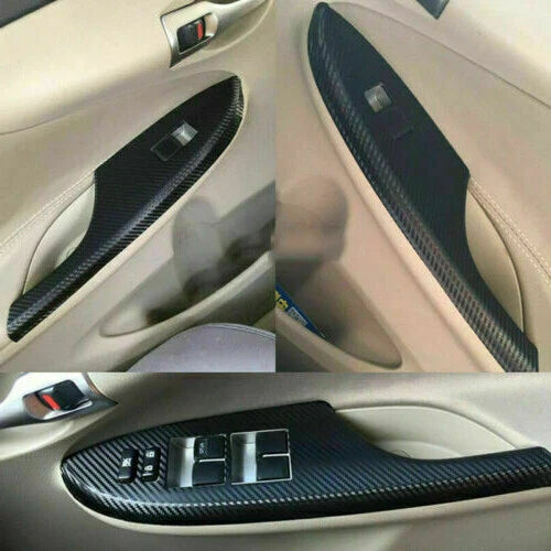 RHD Carbon Fiber Trim Stickers Decals Cover for Toyota Corolla (2007–2013)