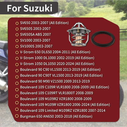 Thermostat w/O-Ring for Suzuki SV650 SV650S SV1000 SV1000S (2003-2007)