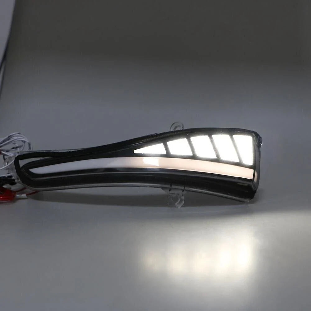 Black LED Mirror Dynamic Sequential Turn Signal Light DRL for Infiniti Q50 Q60
