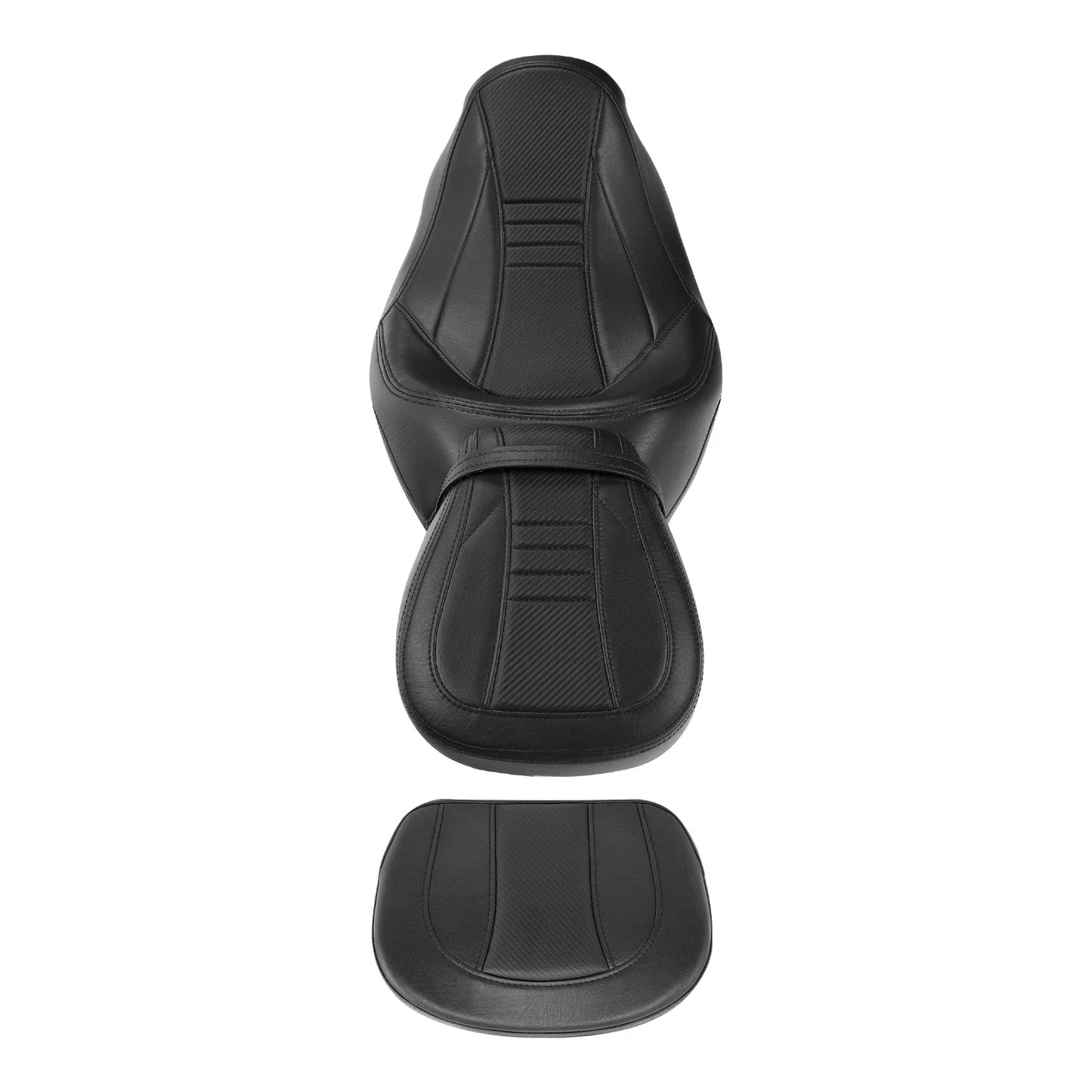 Black Driver Passenger Seat w/ Backrest for Harley Street Glide (09-23)