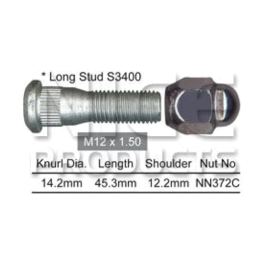 Wheel Studs & Nuts 6x for Toyota Hilux (1997-2005)