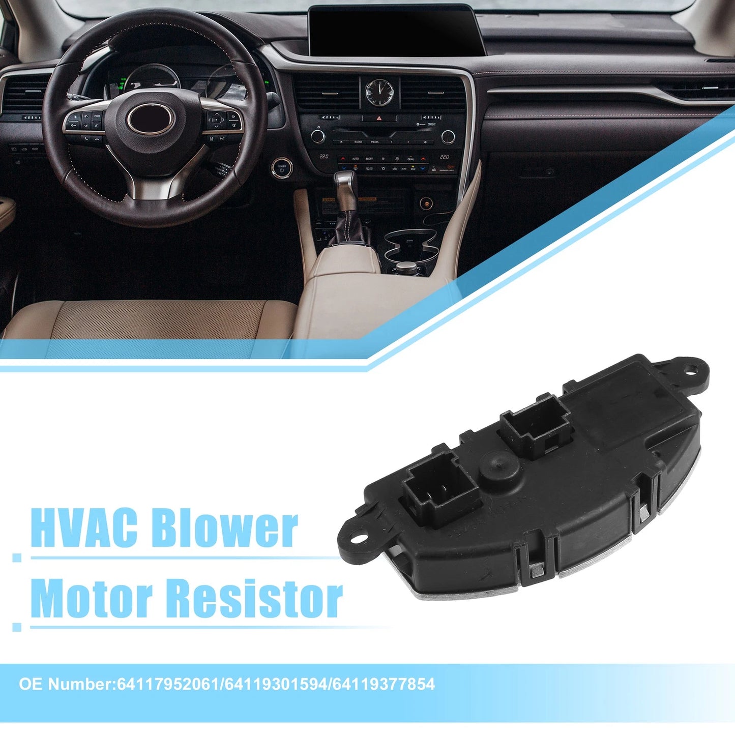 HVAC Heater Blower Motor Resistor for BMW X1 (2016–2022) No. 64117952061