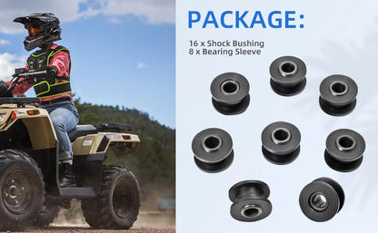 Shock Bushing & Bearing Sleeve Kits All 4 Absorber for Arctic Cat (2003–2010)