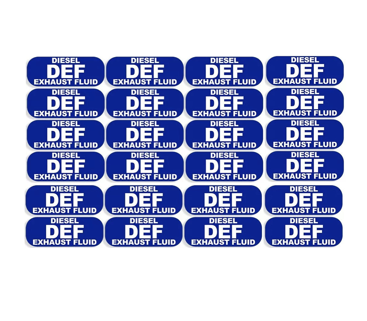 24Pcs Weatherproof DEF Diesel Exhaust Fluid Stickers for All Vehicles