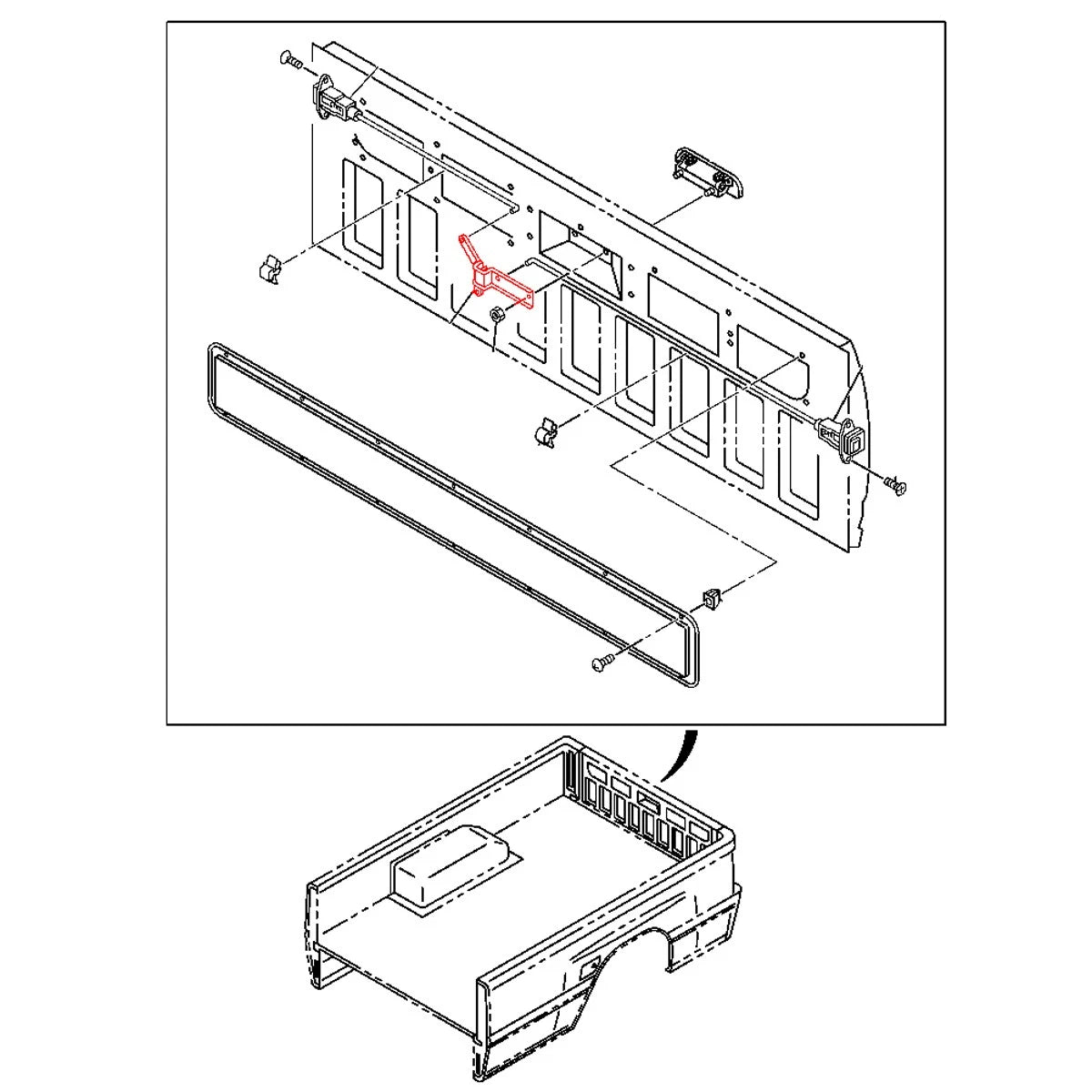 Tailgate Lever for Isuzu Pickup Chevrolet LUV TF TFR Bedford Brava Opel Campo