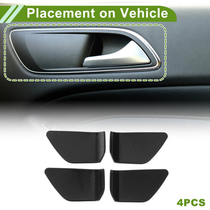 Interior Door Handle Bowl Cover Trim for Nissan Rogue (2021–2025) Carbon Fiber Black