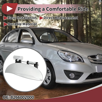 Exterior Door Handle for Hyundai Atos (1997–2002) No. 8265002000 Silver Tone