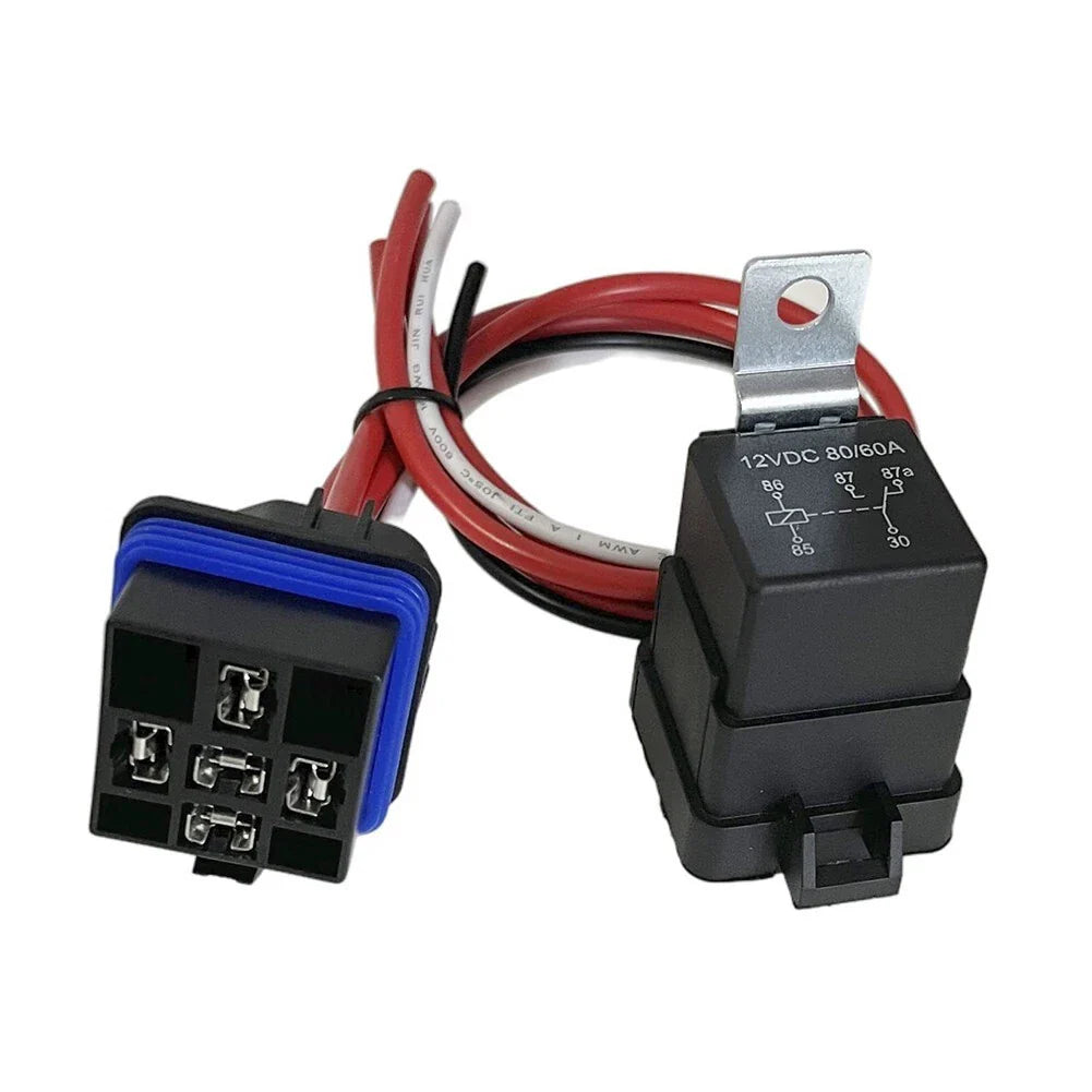 1 x 60A 12V Waterproof Auto Relay w/ Pigtail 5-Pin Heavy Duty for All Makes