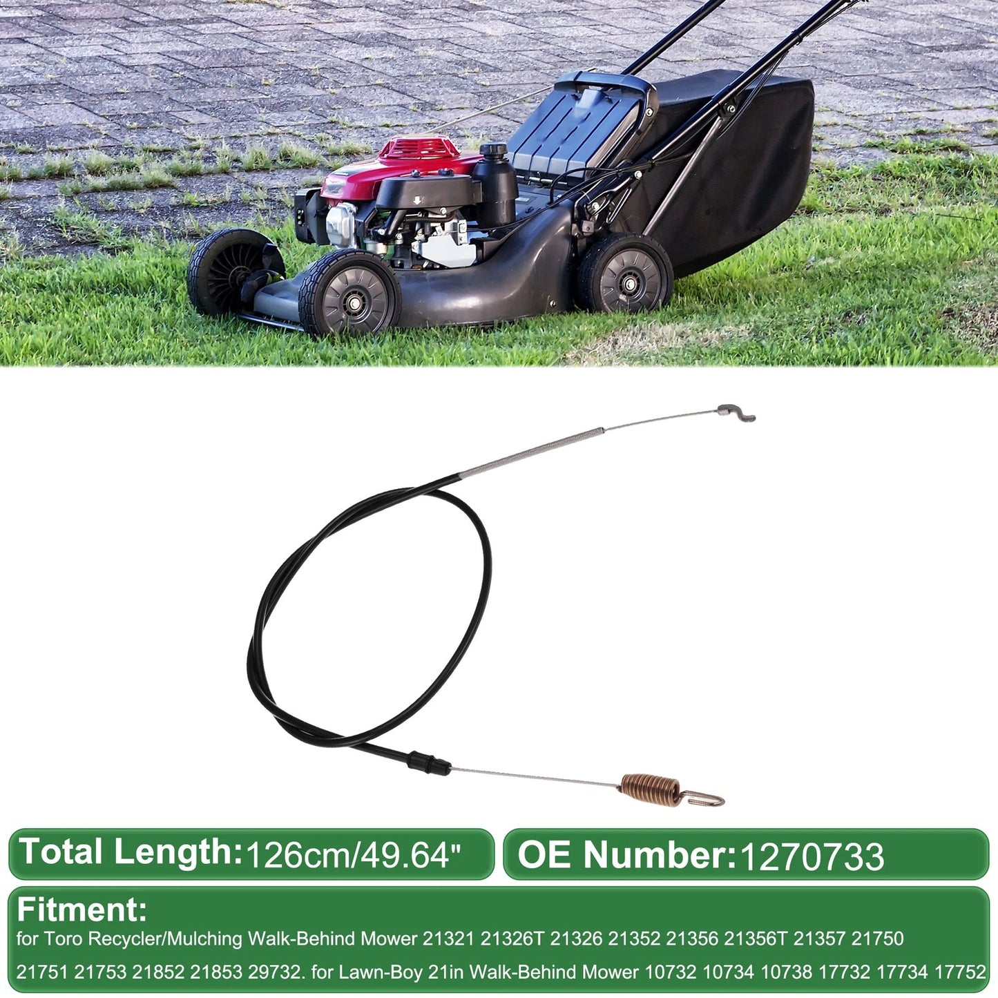 Throttle Cable for Toro Recycler/Mulching Mower 21321