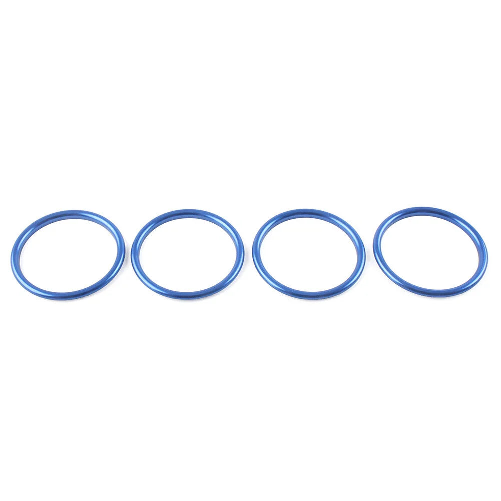 Air Condition Vent Outlet Inner Ring Trim for Audi A1 S1 2010-2018 Blue 4 x Pcs