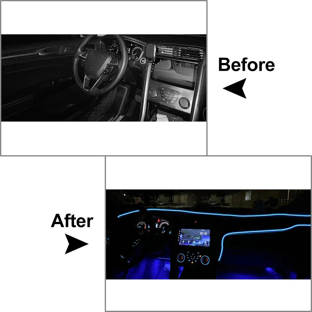 5m LED Car Interior Atmosphere Strip Lights USB Decoration Lamp Accessories