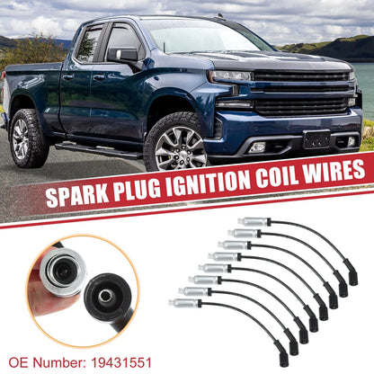 8pcs Spark Plug Wire Ignition Coil Cable No.19431551 for Chevrolet Silverado (2007–2013)