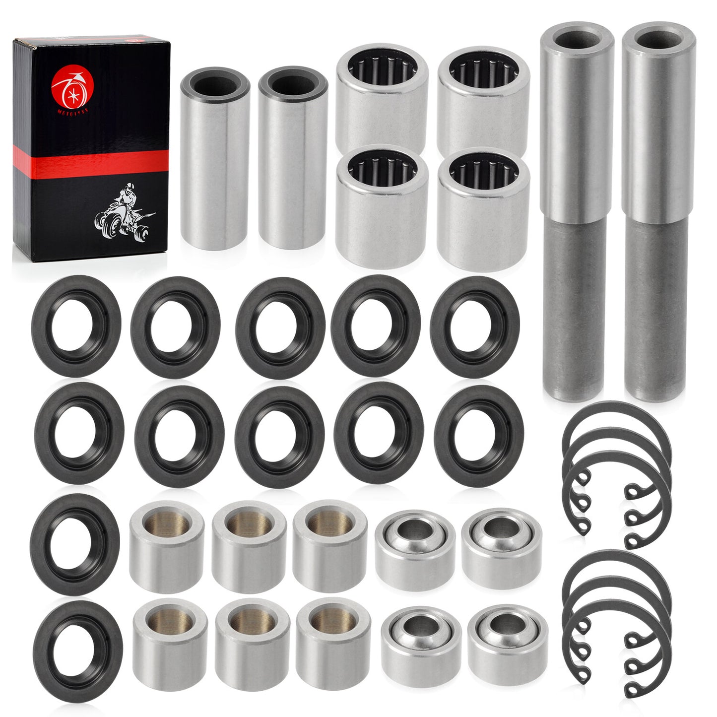 Front Upper Lower Arm Bearing Bushing Seal for Kawasaki Brute Force (2003–2023)