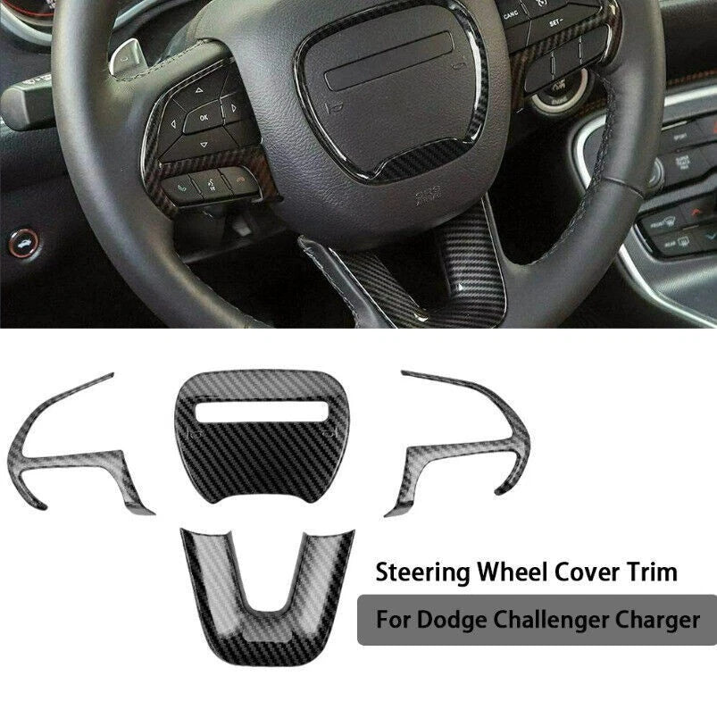 Steering Wheel Cover Trim 4x for Dodge Challenger (2015–2023)