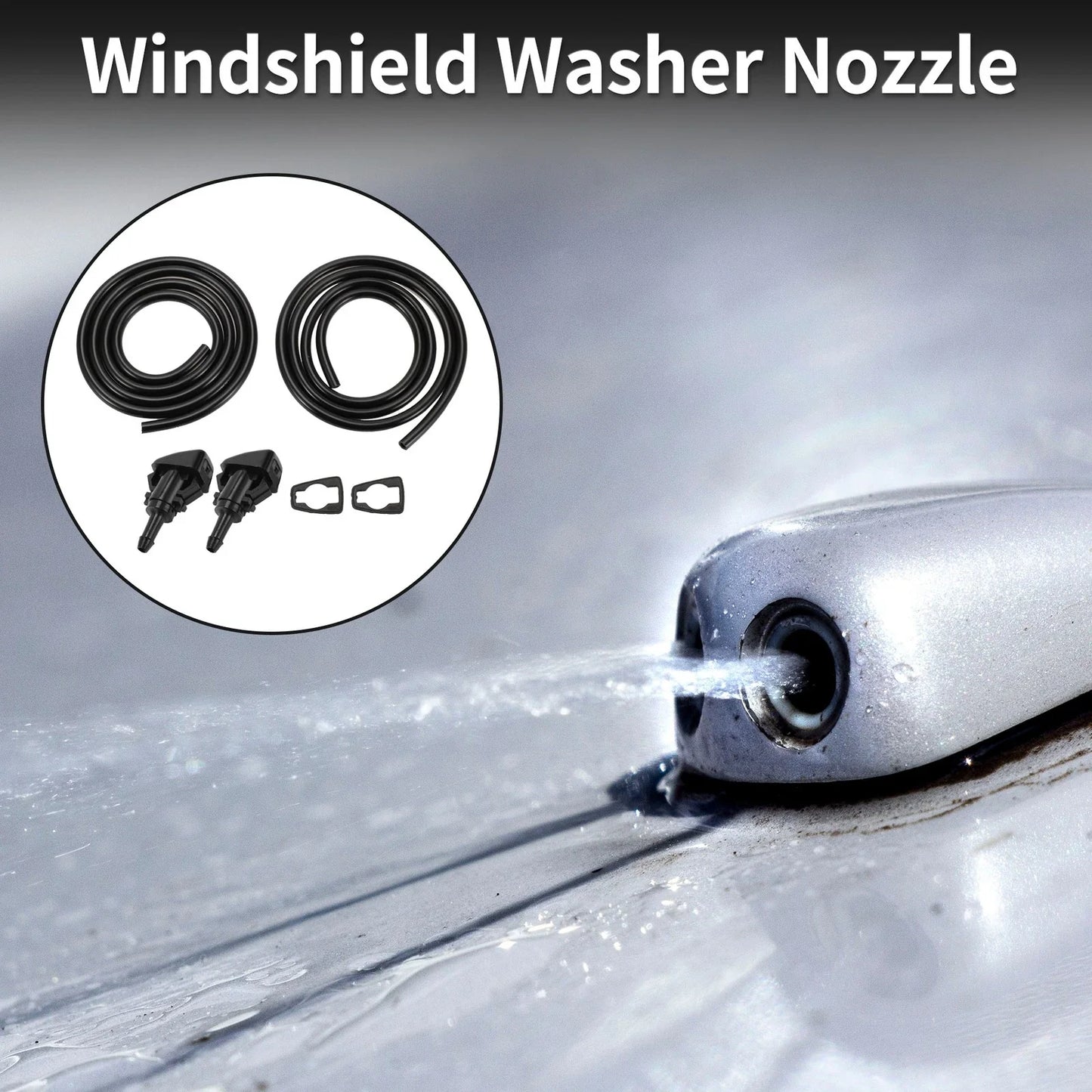 Windshield Washer Nozzle & Gasket, Fluid Hose for Dodge (2001-2009)
