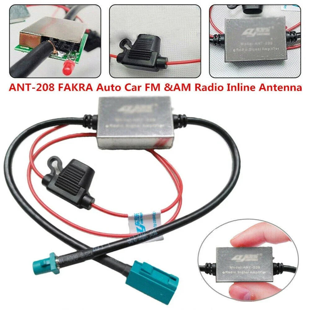 Antenna Signal Booster 25dB Gain for Car FM&AM Radio Inline