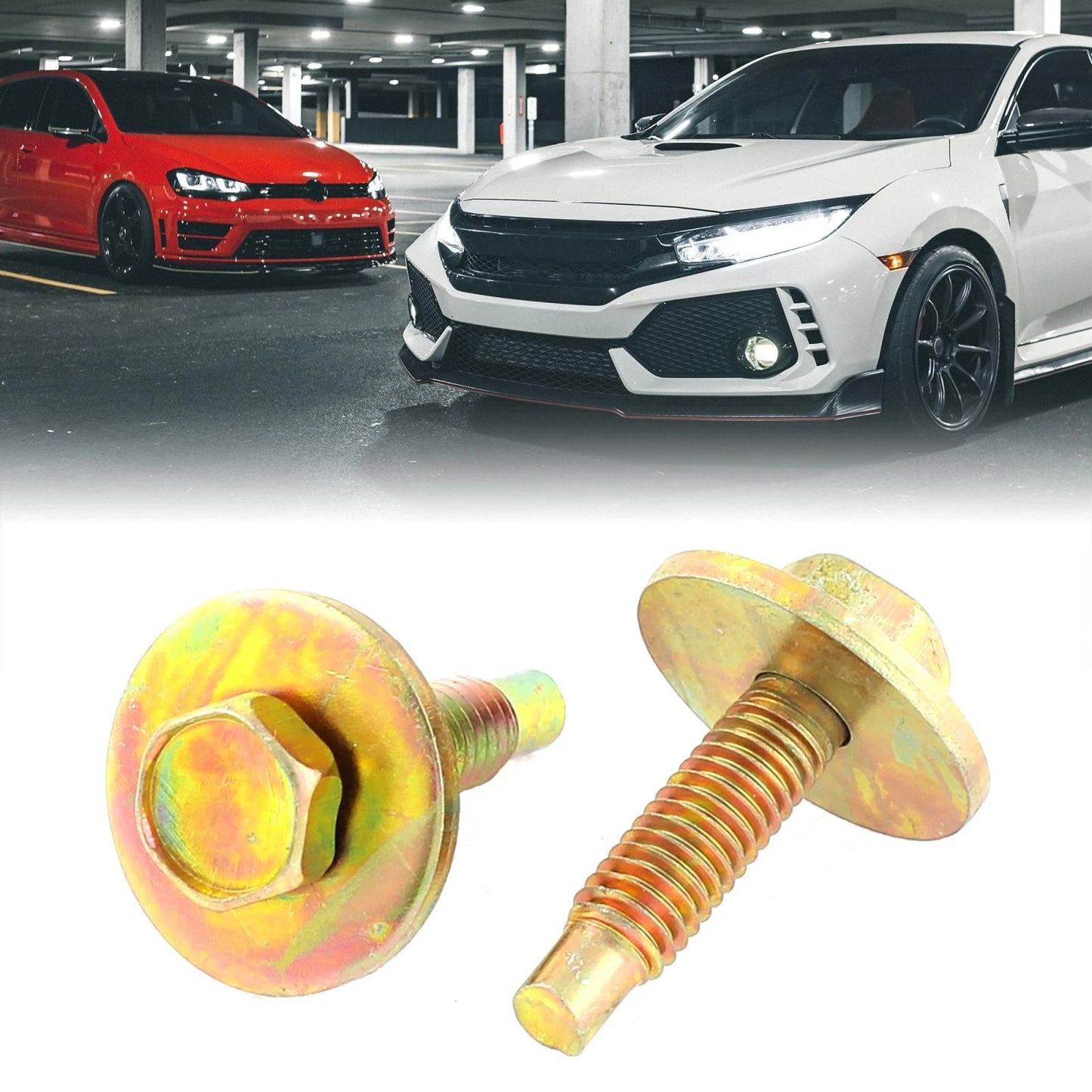 30Pcs Auto Metal Screw Body Mudguard Retainer Clips for Universal Fit