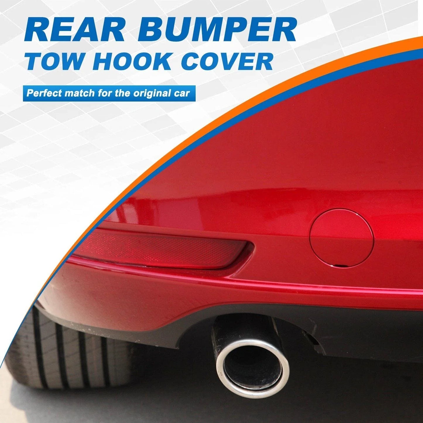 Rear Bumper Tow Hook Cover Towing Eye Cap for Mazda 3 Axela (2019–2022)
