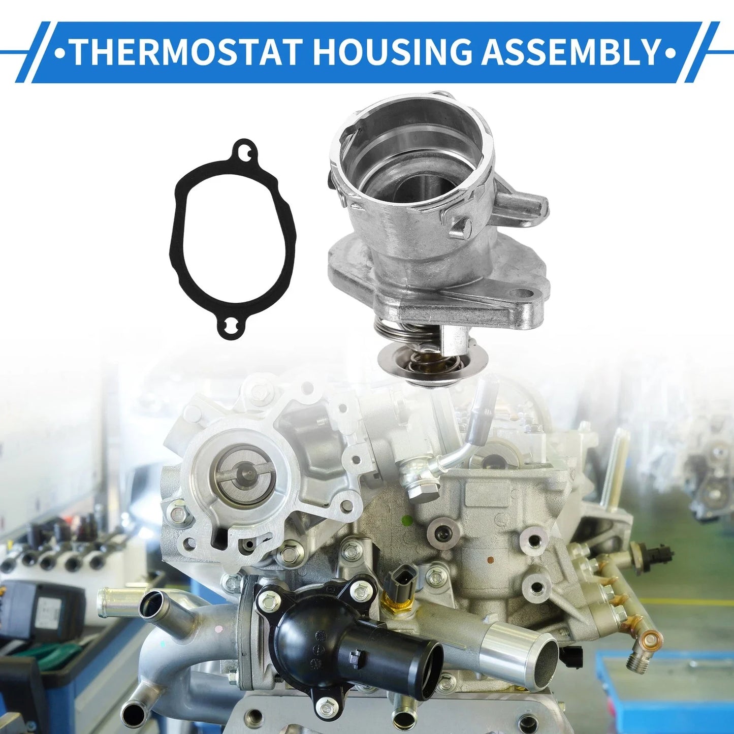 Engine Coolant Thermostat Housing for Dodge Sprinter 2500 3500 (2007-2008)