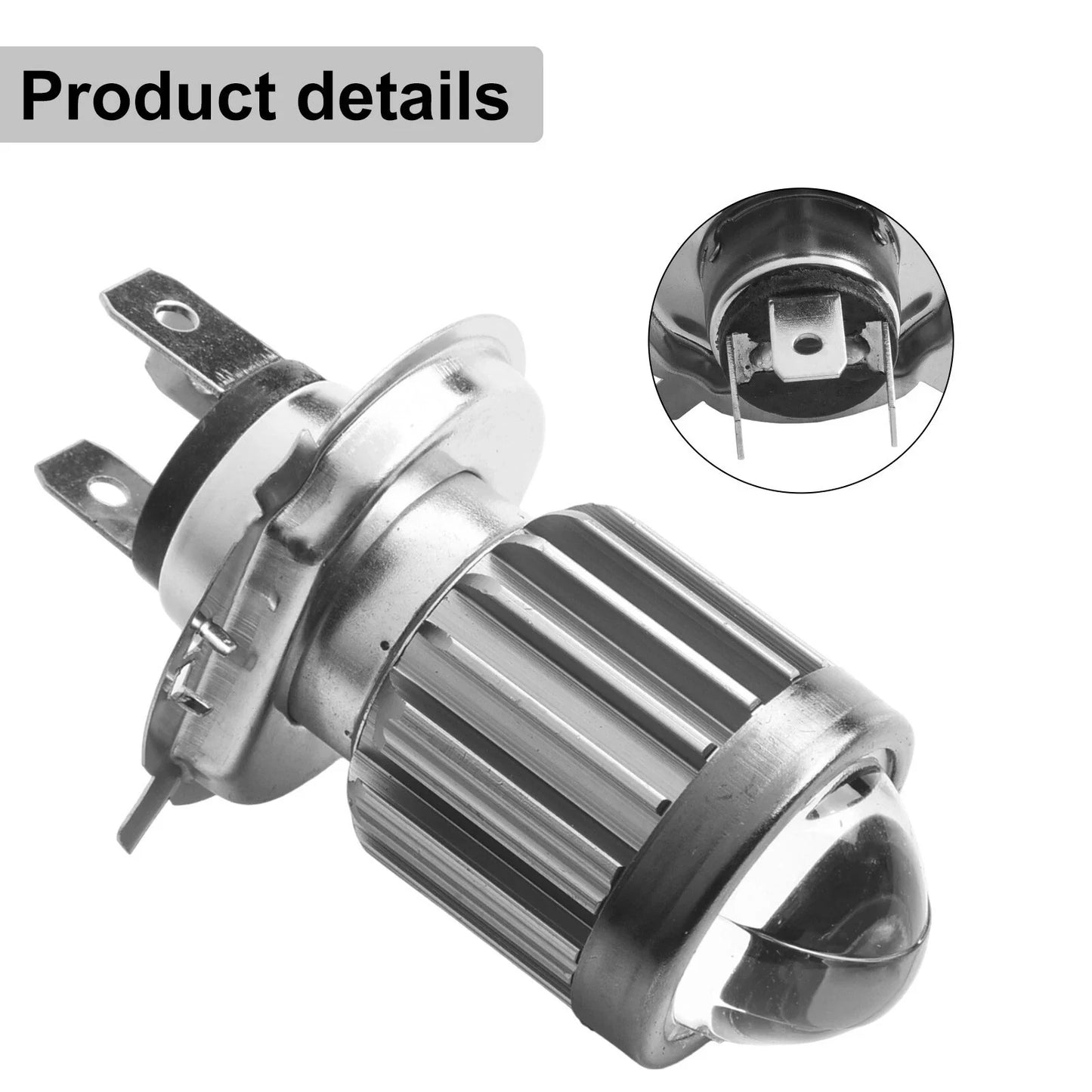 H4 LED 6000lm Motorcycle Headlight Bulbs Dual Color Hi/Lo Fog IP68 UK