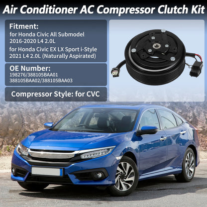 AC Compressor Clutch Kit for Honda Civic (2016–2021) 2.0L CVC