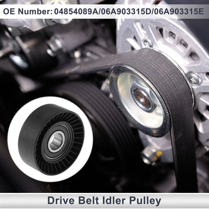 Drive Belt Idler Pulley Serpentine for Audi A3 (2006–2013) 04854089A