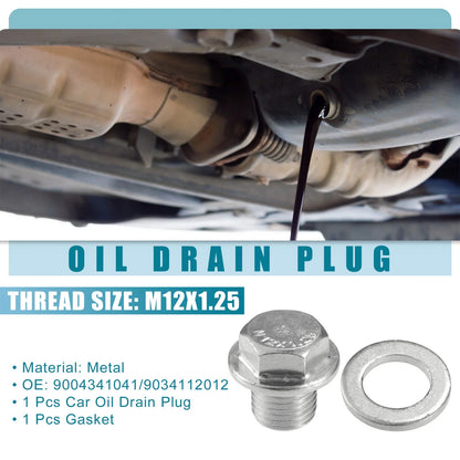 Oil Drain Plug with Gasket Kit No. 9004341041 for Toyota 4Runner (1986–1987)