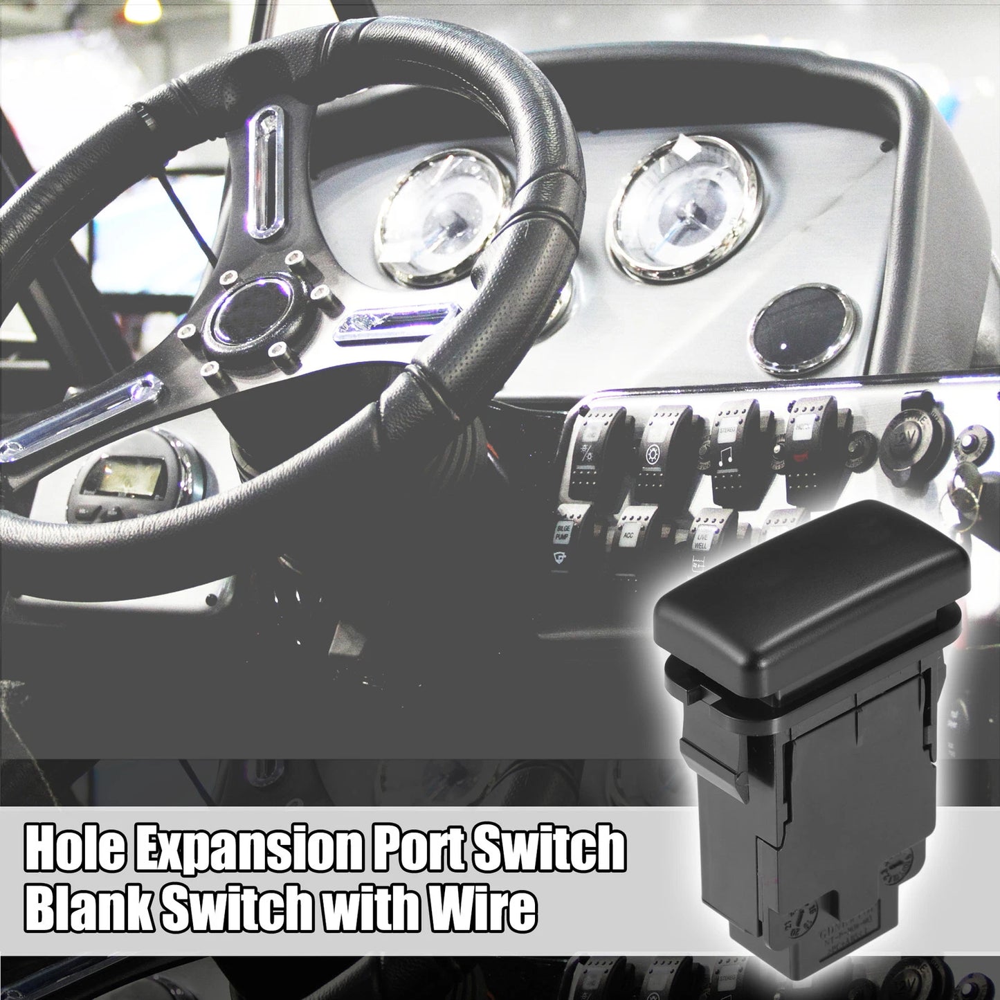 Hole Expansion Port Switch Blank with Wire for Toyota Alphard (2015–2023)