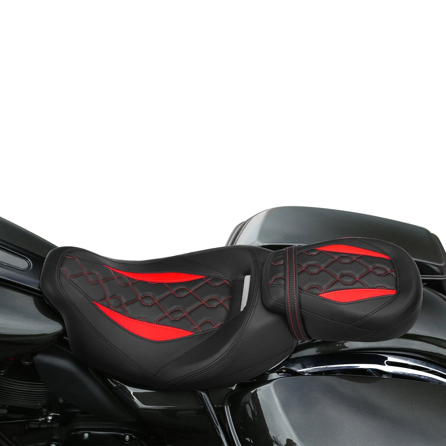 Rider & Passenger Seat for Harley CVO Road Street Glide (2009-2023) Black