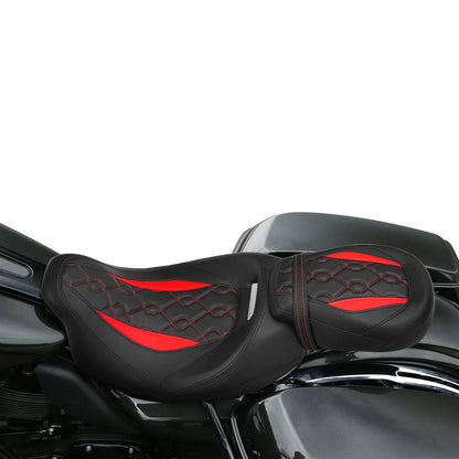 Rider & Passenger Seat for Harley CVO Road Street Glide (2009-2023) Black