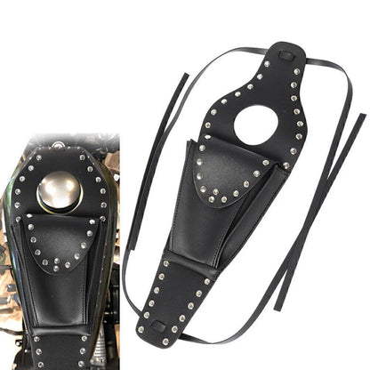 Black Fuel Gas Tank Cover & Dash Console Pouch Bag for Harley Sportster 883