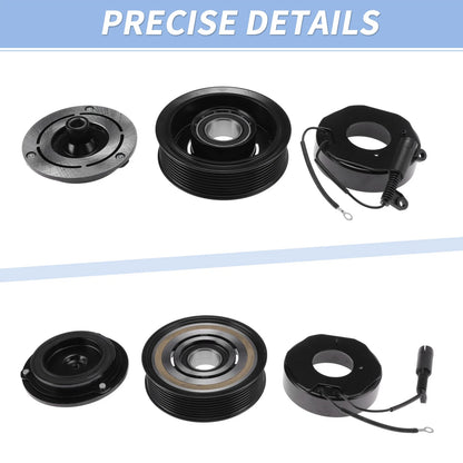 AC Compressor Clutch Kit Set for Dodge Ram 2500 6.7L (2010–2018) 10S17C 12v 8 Groove