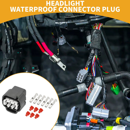 6 Pin Waterproof Headlight Connector Plug for Toyota