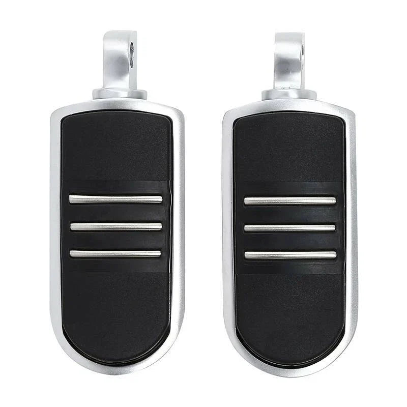 Satin Chrome Footpegs for Harley Touring Limited Softail Fatboy Sportster