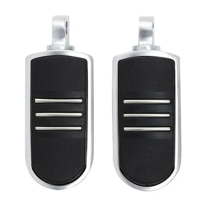 Satin Chrome Footpegs for Harley Touring Limited Softail Fatboy Sportster