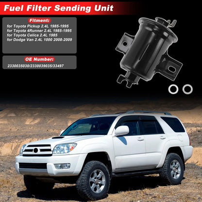 Fuel Filter Assembly for Toyota Pickup 2.4L (1985–1995) No. 2330035030 Metal