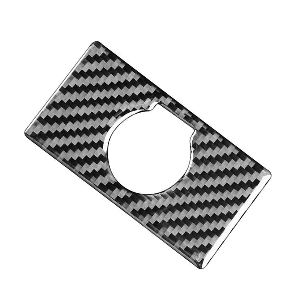 Black Carbon Rear Cigarette Lighter Switch Cover Trim for Toyota Tundra (2014–2021)